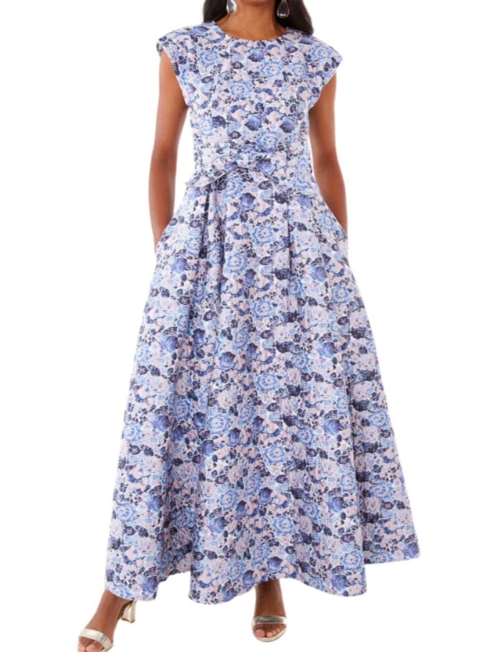 Abbey Glass Olivia Gown Lavender Bubble Jacquard